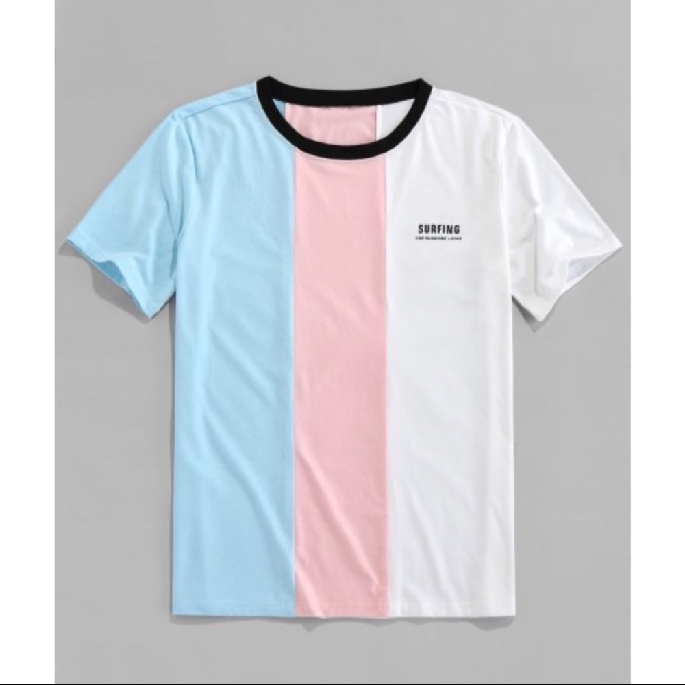 Three color striped t-shirt